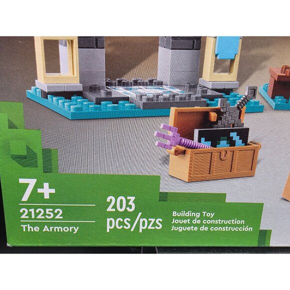 Lego Minecraft The Armory Building Kit #21252 203 Pieces For Ages 7+ - Picture 2 of 5